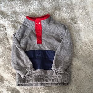 Carter's Gray Pullover with Red and Navy Accents